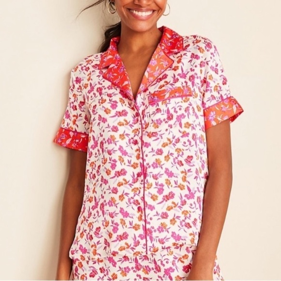 Ann Taylor floral pajama Top Size M - Picture 1 of 7